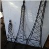 Image 3 : 3 decorative metal towers 72", 55" & 36"