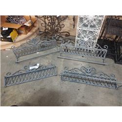 Lot of 4 decorative metal towel racks