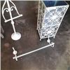 Image 3 : Decorative metal stand, towel bar and toilet paper holder