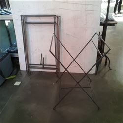 4 folding metal luggage stands