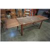 Image 11 : WOOD PATIO TABLE, 2 LEAFS AND 4 CHAIRS