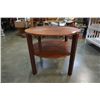 Image 2 : GORGEOUS ROUND TEAK 2-TIER END TABLE