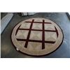 Image 2 : HAND MADE IN INDIA 100% WOOL AREA CARPET 6FT 10 IN DIAMETER - RETAIL $1681