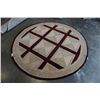 Image 5 : HAND MADE IN INDIA 100% WOOL AREA CARPET 6FT 10 IN DIAMETER - RETAIL $1681