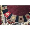 Image 2 : HAND MADE IN INDIA 100% WOOL AREA CARPET 7FT DIAMETER - RETAIL $1484