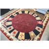 Image 7 : HAND MADE IN INDIA 100% WOOL AREA CARPET 7FT DIAMETER - RETAIL $1484