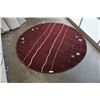 Image 1 : HAND MADE IN INDIA 100% WOOL AREA CARPET 6FT 11IN DIAMETER - RETAIL $1484