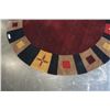 Image 3 : HAND MADE IN INDIA 100% WOOL AREA CARPET 7FT DIAMETER - RETAIL $1484
