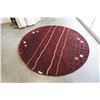 Image 1 : HAND MADE IN INDIA 100% WOOL AREA CARPET 7FT DIAMETER - RETAIL $1484
