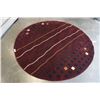 Image 3 : HAND MADE IN INDIA 100% WOOL AREA CARPET 7FT DIAMETER - RETAIL $1484