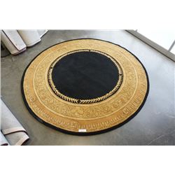 HAND MADE IN INDIA 100% WOOL AREA CARPET 7FT DIAMETER - RETAIL $1764