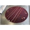 Image 2 : HAND MADE IN INDIA 100% WOOL AREA CARPET 7FT DIAMETER - RETAIL $1484