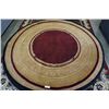 Image 1 : HAND MADE IN INDIA 100% WOOL AREA CARPET 7FT DIAMETER - RETAIL $1764