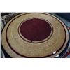 Image 3 : HAND MADE IN INDIA 100% WOOL AREA CARPET 7FT DIAMETER - RETAIL $1764