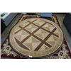 Image 1 : HAND MADE IN INDIA 100% WOOL AREA CARPET 8FT DIAMETER - RETAIL $1939