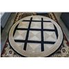 Image 1 : HAND MADE IN INDIA 100% WOOL AREA CARPET 8FT DIAMETER - RETAIL $1939
