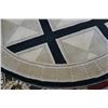 Image 2 : HAND MADE IN INDIA 100% WOOL AREA CARPET 8FT DIAMETER - RETAIL $1939