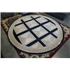 Image 4 : HAND MADE IN INDIA 100% WOOL AREA CARPET 8FT DIAMETER - RETAIL $1939