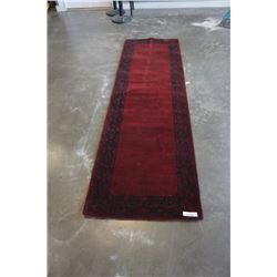 HAND MADE IN INDIA 100% WOOL CARPET RUNNER 2FT 7IN X 8FT 2IN  - RETAIL $632