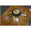 Image 3 : HALLMARK ACCESSORIES BRASS STARBURST WALL CLOCK