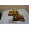 Image 1 : CATERPILLAR AND EXCAVATOR FIGURES MOUNTED ON BOARDS