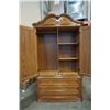 Image 3 : OAK 3 DRAWER 2 PIECE WARDROBE WITH MIRROR DOORS