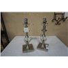 Image 1 : 2 HOME SENSE TABLE LAMPS - BRUSHED METAL AND ACRYLIC