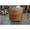 Image 3 : MCM 4 drawer walnut dresser
