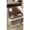 Image 2 : ANTIQUE GLASS TOP SERVING TRAY