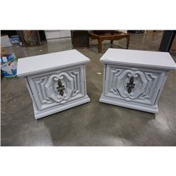 PAIR OF PAINTED 2 DRAWER NIGHTSTANDS