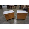Image 8 : PAIR OF PAINTED 2 DRAWER NIGHTSTANDS