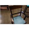Image 11 : PAINTED DESK AND WOOD ROLLING OFFICE CHAIR