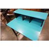 Image 8 : PAINTED DESK AND WOOD ROLLING OFFICE CHAIR