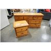 Image 1 : 7 DRAWER PINE DRESSER AND 2 DRAWER NIGHTSTAND