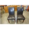 Image 1 : 2 MODERN LEATHER LOOK CHAIRS