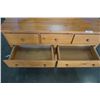 Image 7 : PINE DRESSER W/ TRIFOLD MIRROR-  30-1/4IN TALL 17-1/2IN DEEP, 57-1/4IN WIDE, MIRROR 46-1/2IN WIDE 39