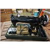 Image 4 : DELUXE VINTAGE SEWING MACHINE IN CASE - TESTED WORKING