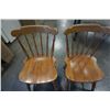 Image 11 : MAPLE AND GREEN DINING TABLE WITH LEAF AND 4 CHAIRS