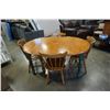 Image 1 : MAPLE AND GREEN DINING TABLE WITH LEAF AND 4 CHAIRS