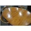 Image 3 : MAPLE AND GREEN DINING TABLE WITH LEAF AND 4 CHAIRS
