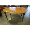 Image 8 : MAPLE AND GREEN DINING TABLE WITH LEAF AND 4 CHAIRS
