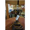 Image 2 : Vintage table lamp with brass and small glass display case