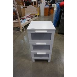 WHITE 3 DRAWER DRESSER