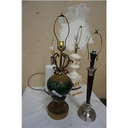 3 vintage lamps