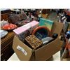Image 1 : BOX OF KITCHEN ITEMS, TULIP SUNDAE GLASSES