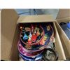 Image 5 : BOX OF CANDLE HOLDERS, CHRISTMAS PLATES AND BOX OF MODEMS