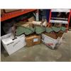 Image 1 : 3 BOXES OF CHRISTMAS ORNAMENTS AND WOOD XMAS TREE