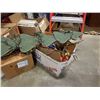 Image 2 : 3 BOXES OF CHRISTMAS ORNAMENTS AND WOOD XMAS TREE