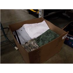 BOX OF LADIES AND MENS SHORTS AND PANTS