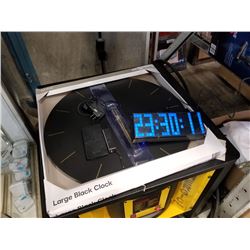 LED digital clock, large black clock and power banks